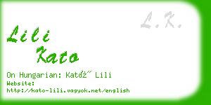 lili kato business card